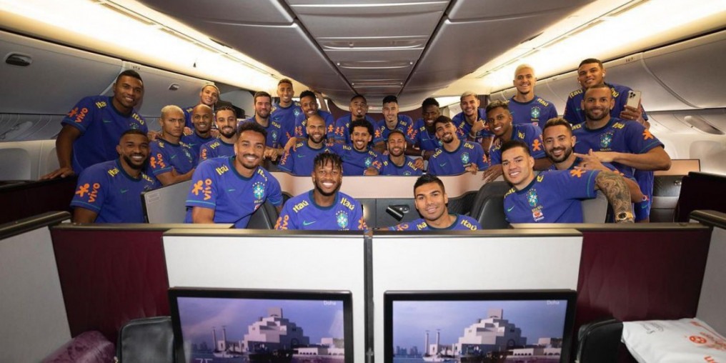 Seleção Brasileira viaja para o Catar em busca do sexto título mundial