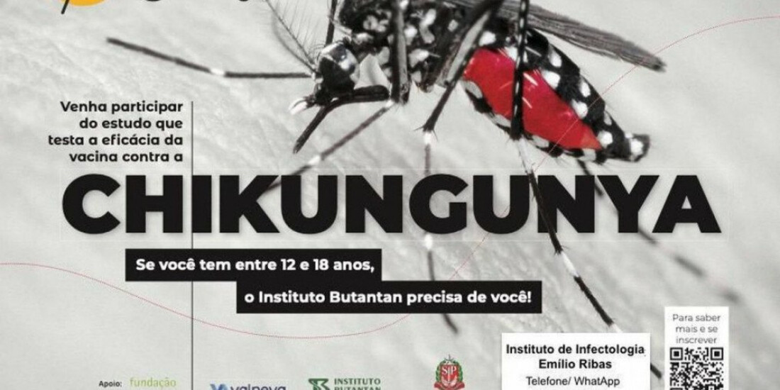 Instituto recruta voluntários para teste de vacina contra chikungunya