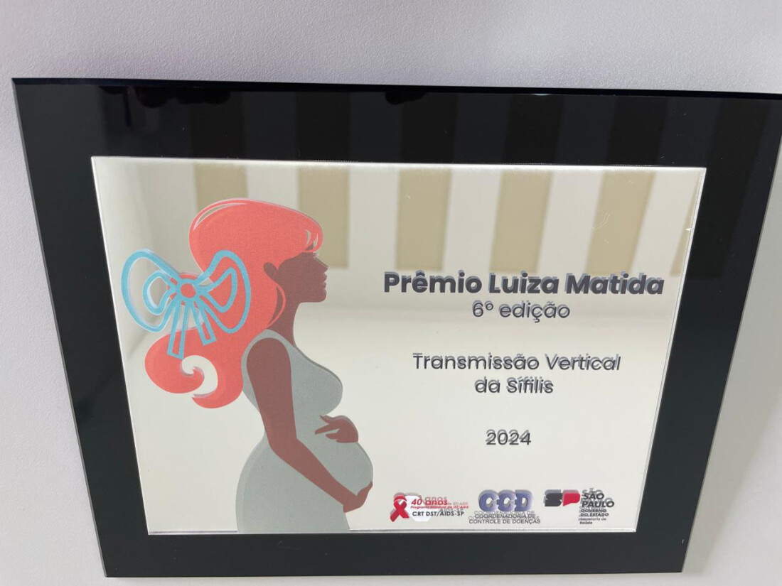 Mogi recebe Prêmio ‘Luiza Matida’ pelas ações para zerar a transmissão vertical da Sífilis