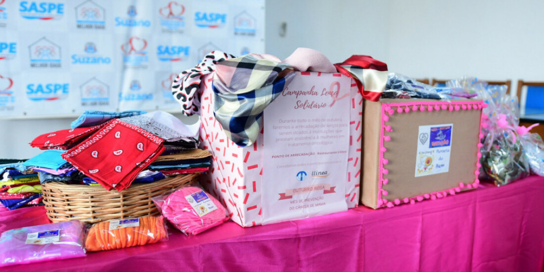 Saspe realiza entrega de 272 lenços para Rede Feminina de Combate ao Câncer