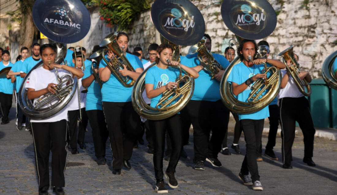 Cerca de 350 alunos participam do 3º Festival de Bandas e Fanfarras de Mogi