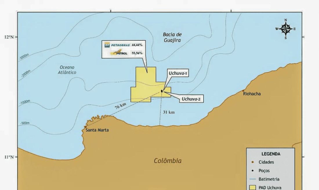 Petrobras descobre reservatório de gás na margem equatorial colombiana