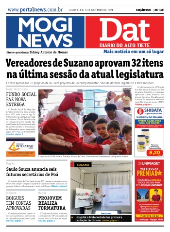 Edição Mogi News/DAT - 13 de dezembro de 2024