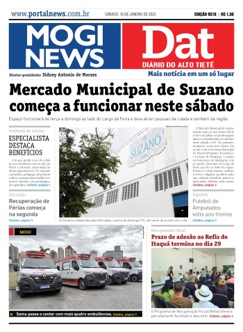 Edição Mogi News/ Dat - 18 de janeiro de 2025