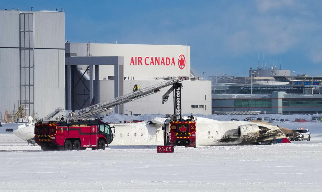 Avião sofre acidente ao pousar no Aeroporto de Toronto e deixa feridos
