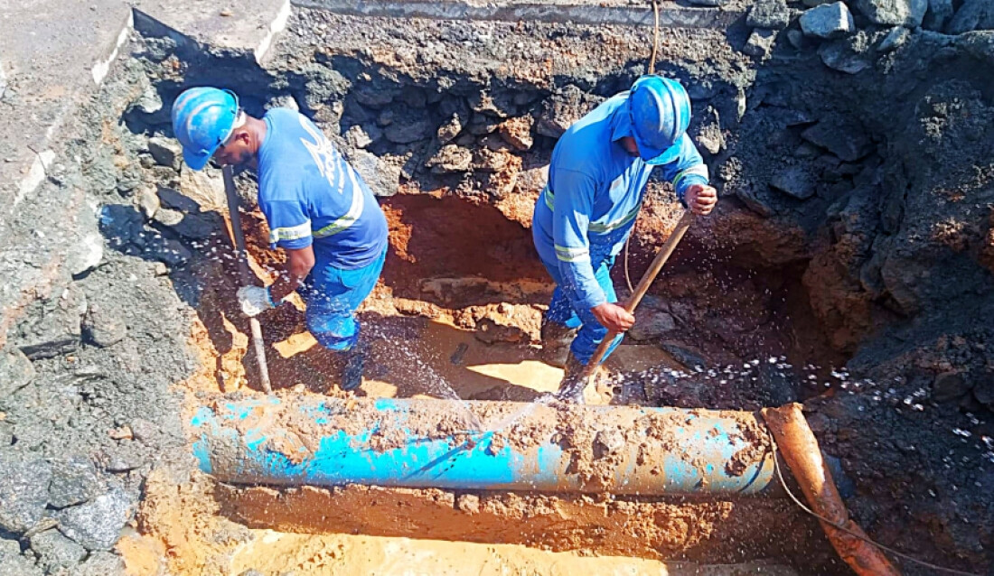 Semae faz reparo emergencial em adutora da Pedro Romero nesta quinta (20)
