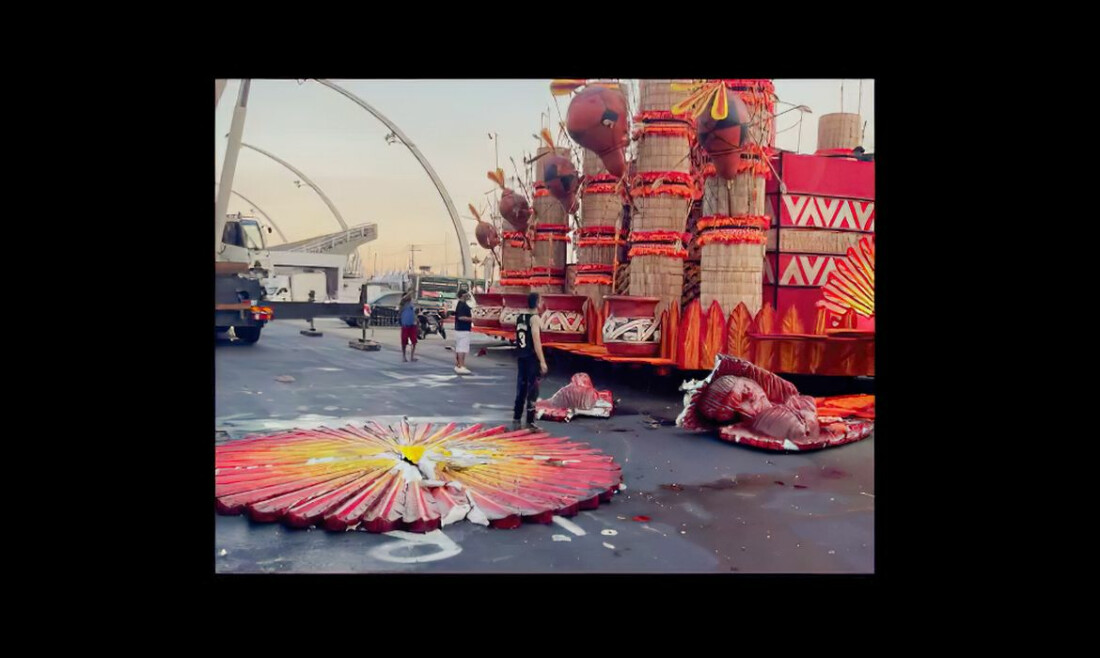 Chuva de granizo danifica alegorias de escolas de samba de São Paulo