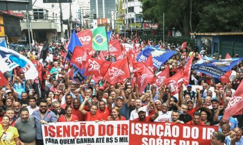 Protesto de Metalúrgicos do ABC defende pautas da classe trabalhadora