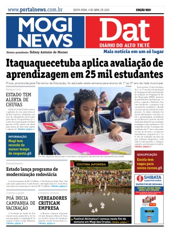 Edição Mogi News/DAT - 4 de abril de 2024