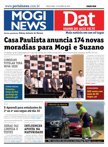 Edição Mogi News/DAT - 15 de abril de 2024