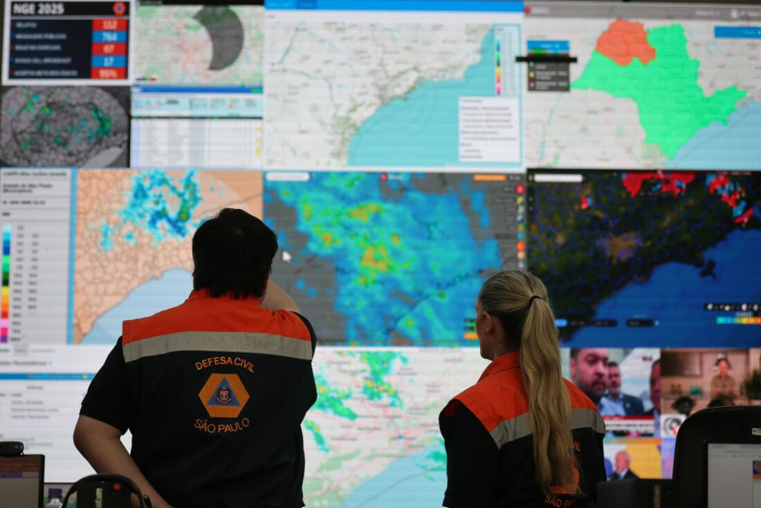 Defesa Civil de SP emite alerta e instala gabinete de crise a partir de quinta (24)