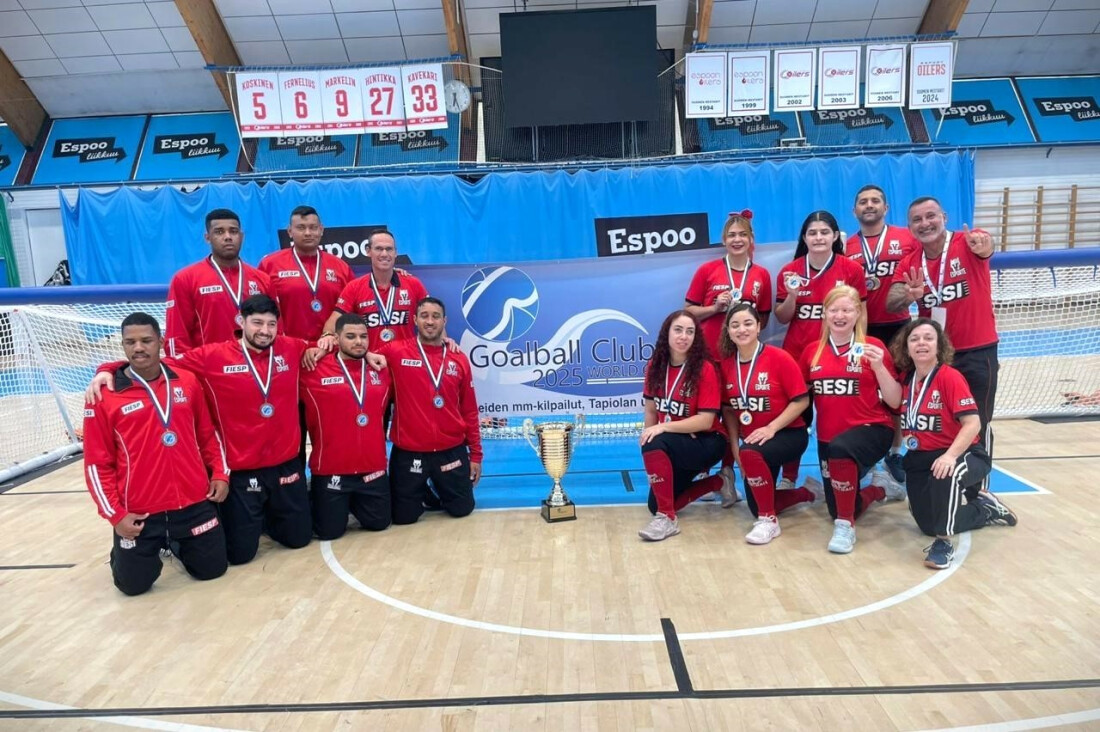 Sesi Mogi conquista ouro e bronze no Mundial de Clubes de Goalball na Finlândia