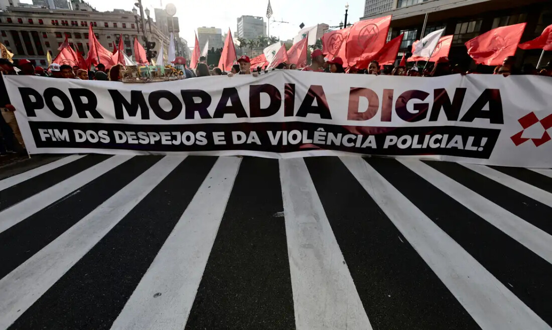 Ato protesta contra remoções e pelo direito à moradia em São Paulo