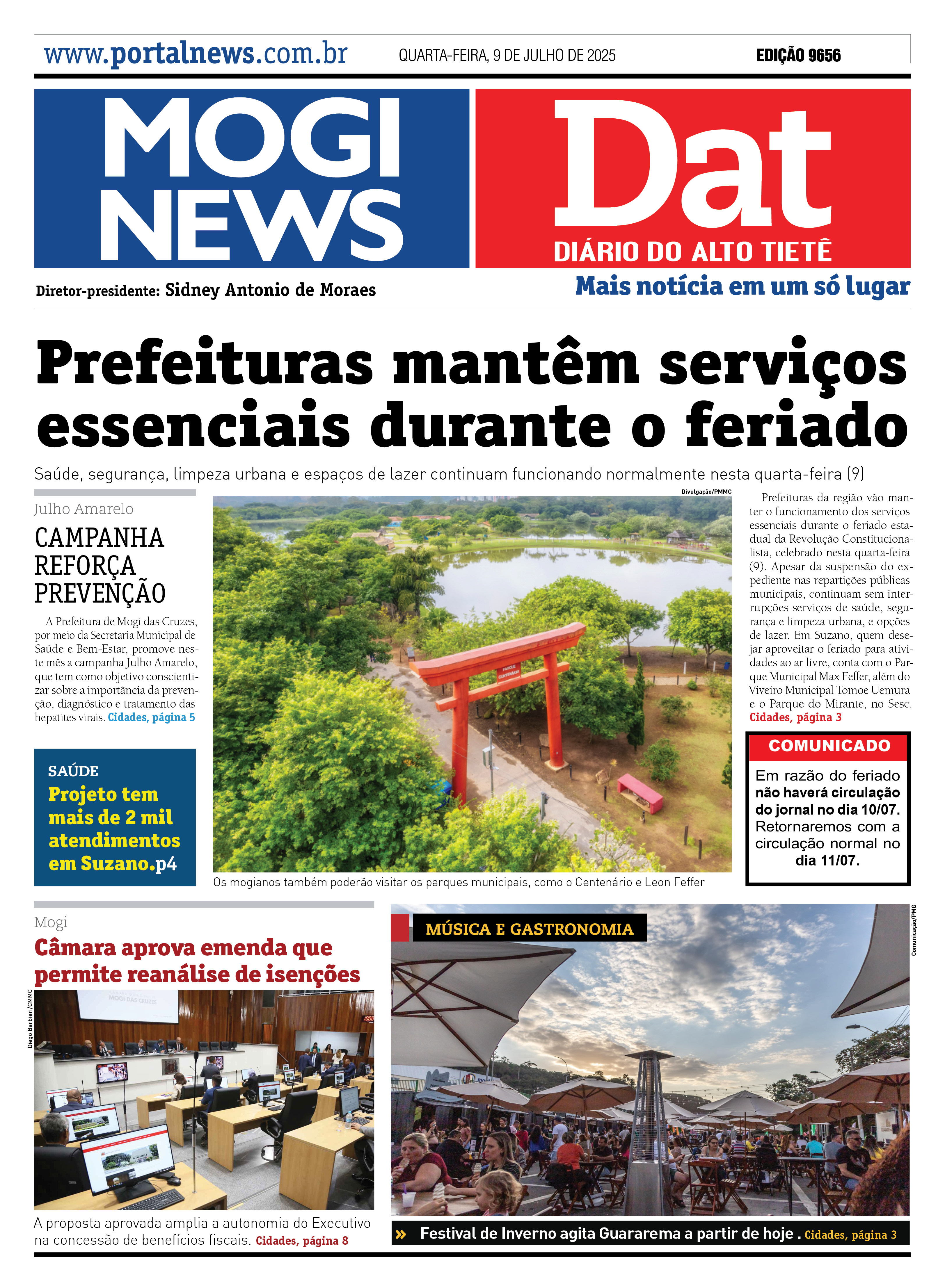 Edição Mogi News/DAT - 9 de julho de 2025