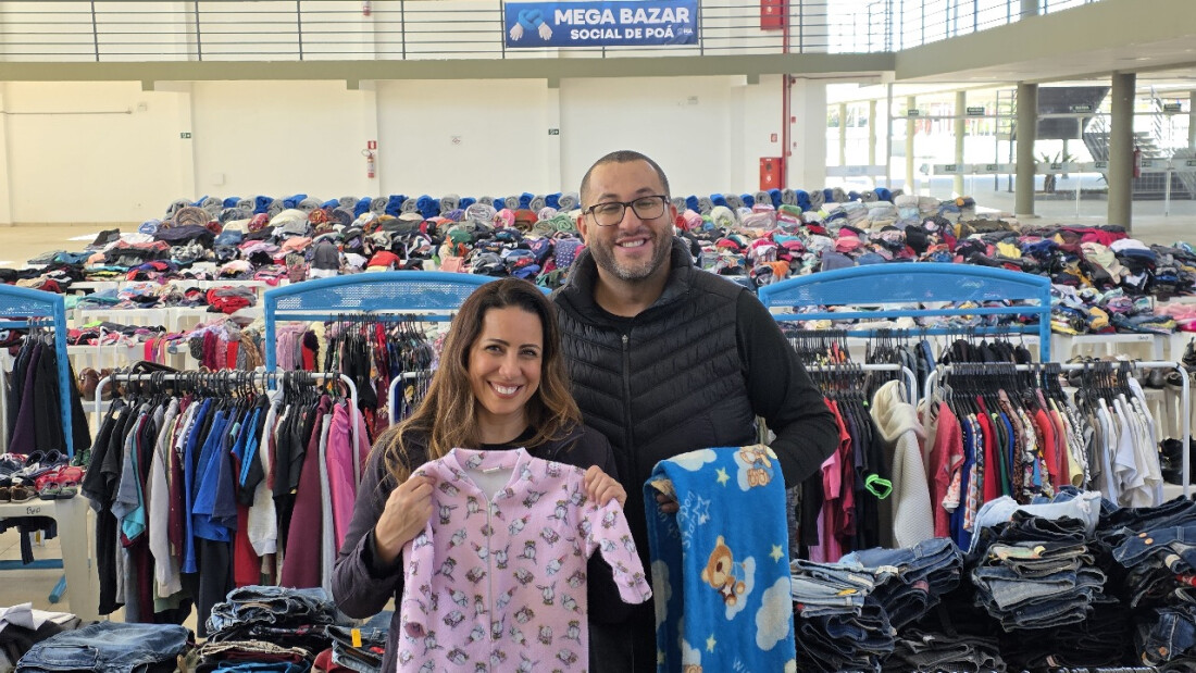 Mega Bazar Social de Poá beneficia milhares de famílias em 10 dias de atendimento