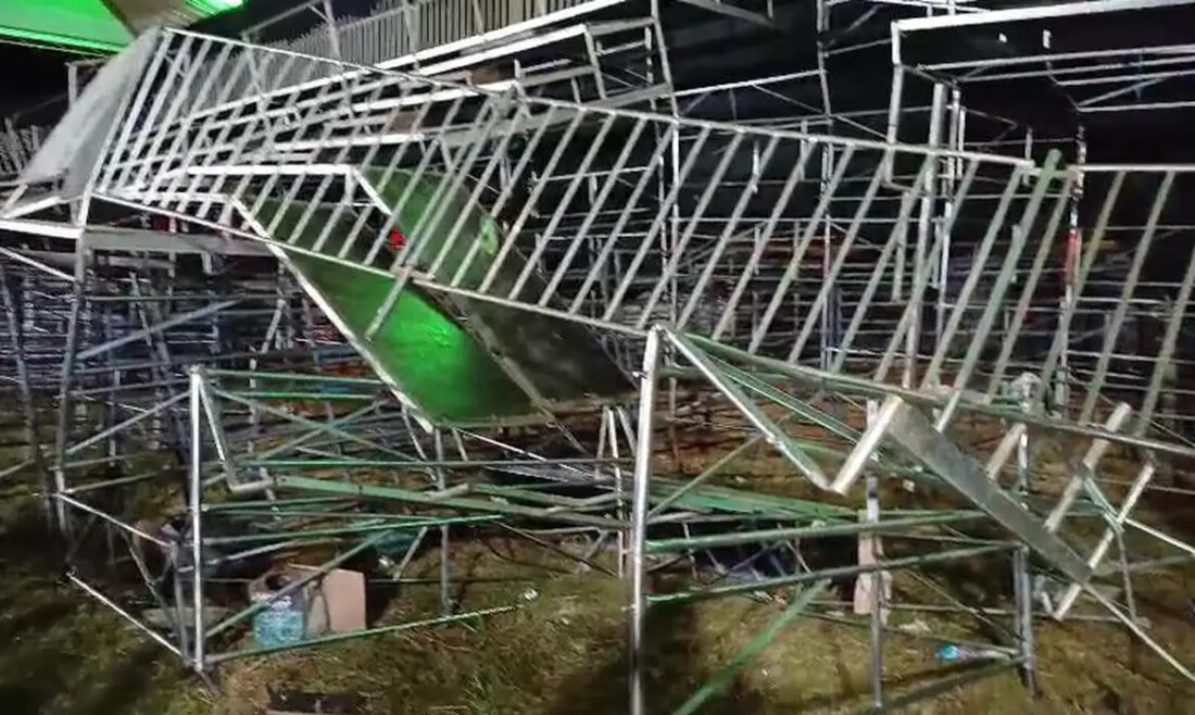 Desabamento de arquibancada em show no interior de SP deixa 60 feridos