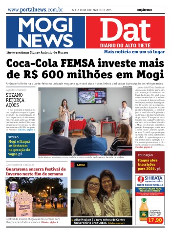 Edição Mogi News/DAT -  8 de agosto de 2025