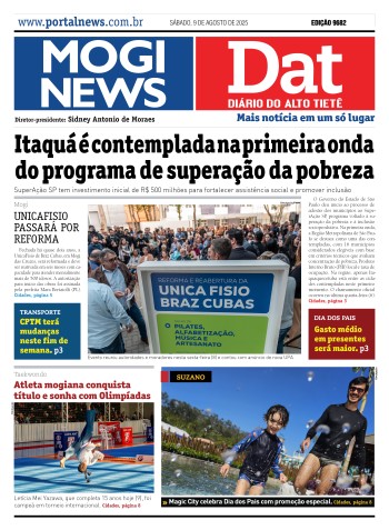 Edição Mogi News/DAT -  9 de agosto de 2025