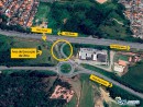 Obra interdita acesso na rodovia Mogi-Dutra (Pedro Eroles) em Arujá