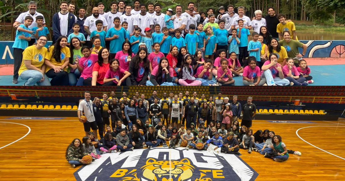 Mogi Basquete realiza ações sociais com crianças de Mogi das Cruzes
