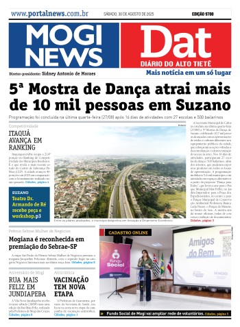 Edição Mogi News/DAT -  30 de agosto de 2025
