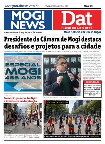 Edição Mogi News/DAT -  31 de agosto de 2025