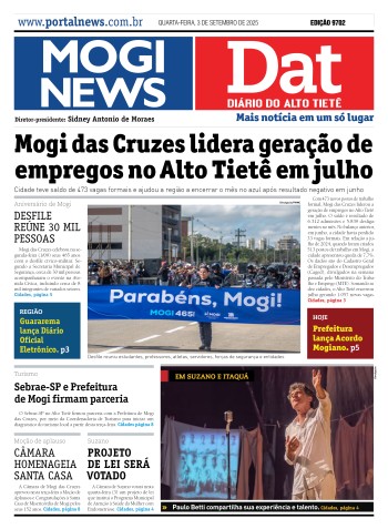 Edição Mogi News/DAT -  3 de setembro de 2025