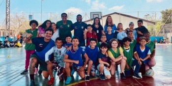 EM Prof. Mario Portes recebeu atletas da Seleção Brasileira Masculina de Rugby XV