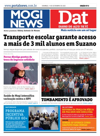 Edição Mogi News/DAT -  14 de setembro de 2025