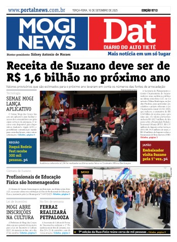 Edição Mogi News/DAT -  16 de setembro de 2025