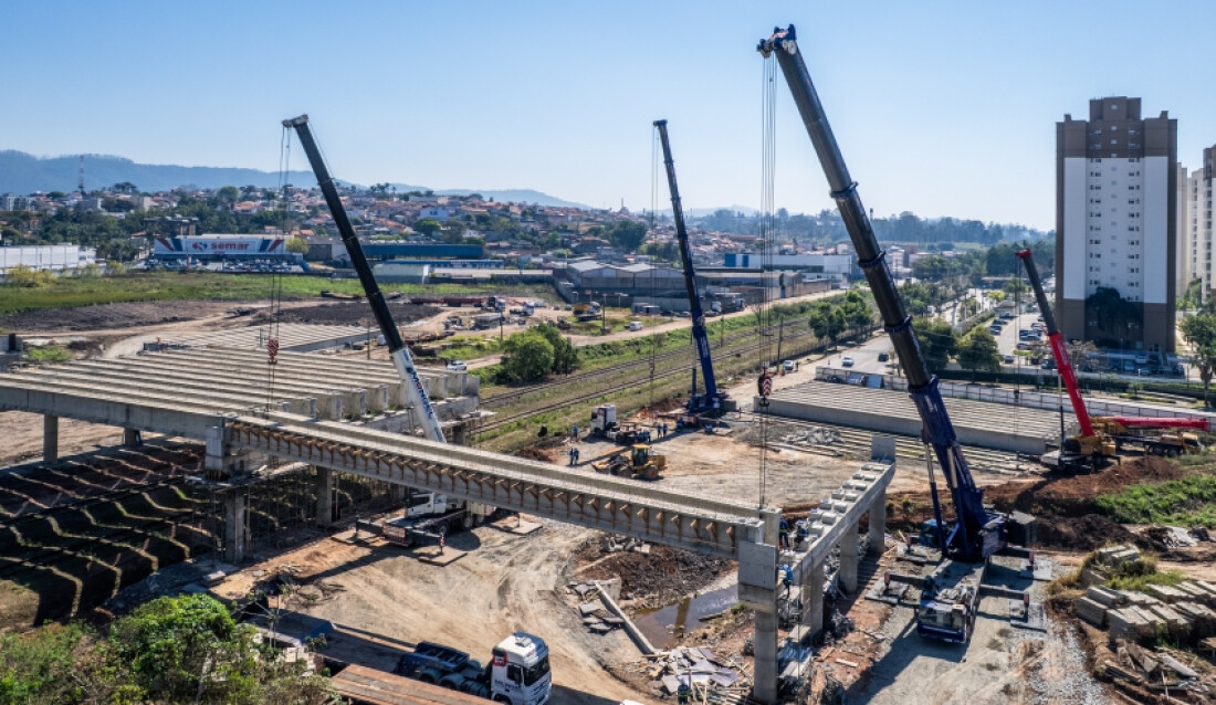 Obras do Corredor Nordeste chegam a 70% e novo viaduto começa a tomar forma