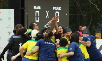 Estreante, Brasil avança às semifinais do Mundial de futebol de cegas