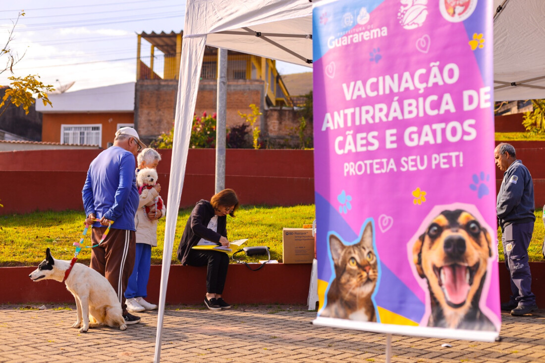 Guararema realiza vacinação antirrábica para cães e gatos no dia 24