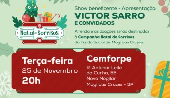 Ingressos para stand up beneficente com Victor estão à venda no Fundo Social