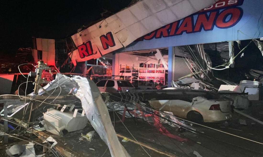 Paraná registrou três tornados com ventos de até 330 km/h