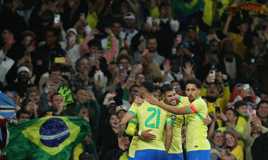 Brasil joga bem e derrota Senegal por 2 a 0 no amistoso em Londres