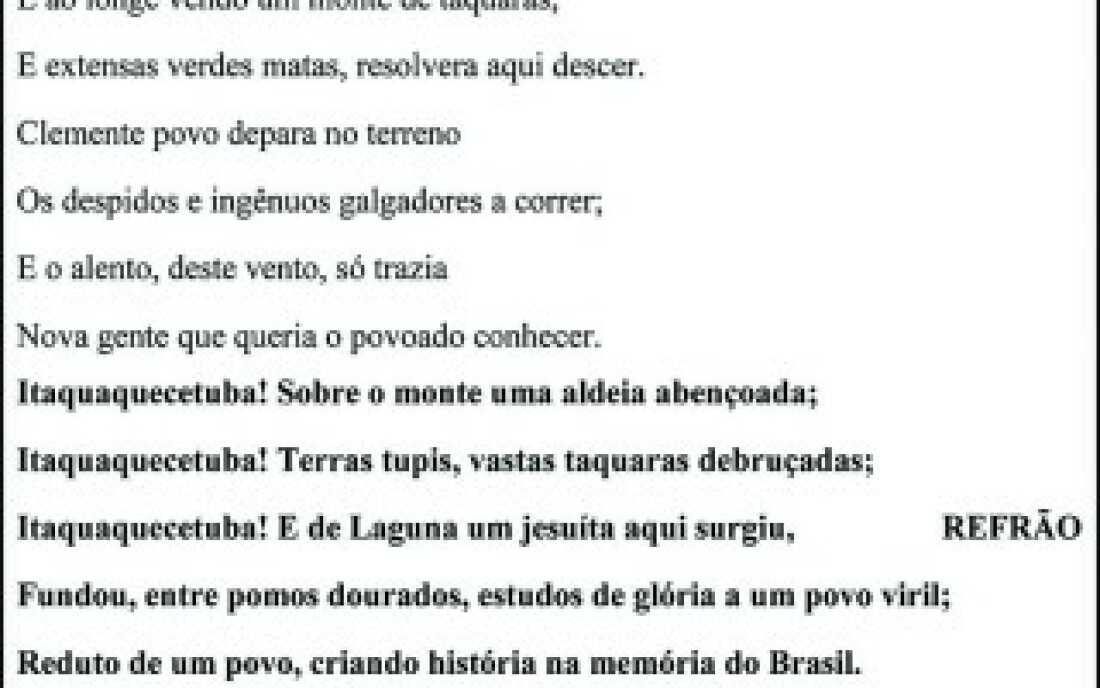 Novo hino é apresentado à população