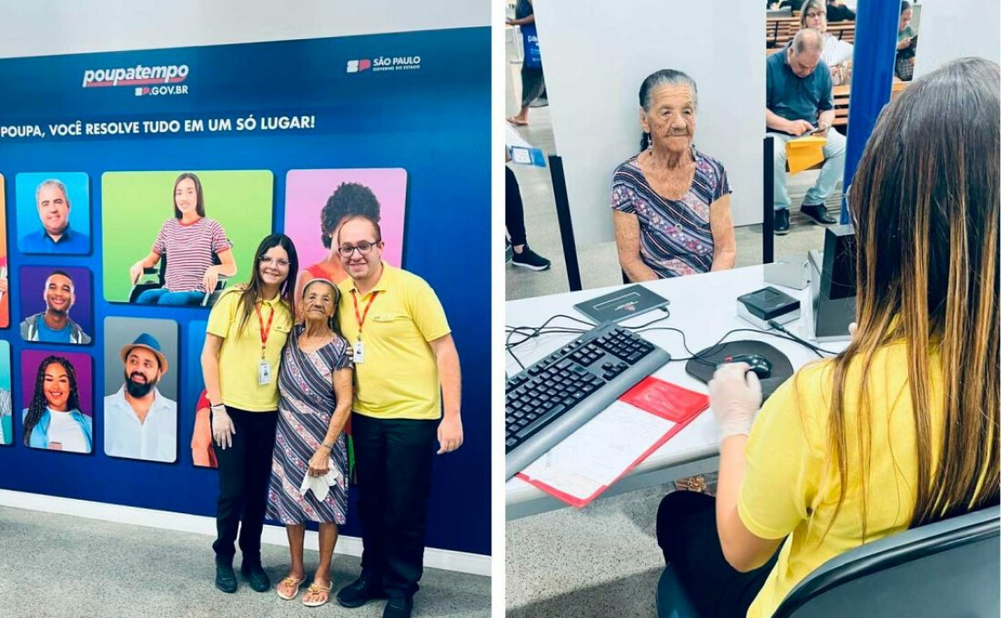 Com 104 anos, moradora de Suzano atualiza documento no Poupatempo