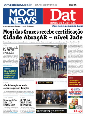 Edição Mogi News / Dat 28 de novembro de 2025