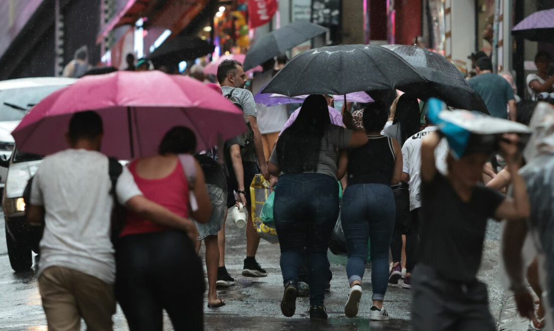 Capitais do Centro-Sul terão chuvas e ventania até quinta-feira