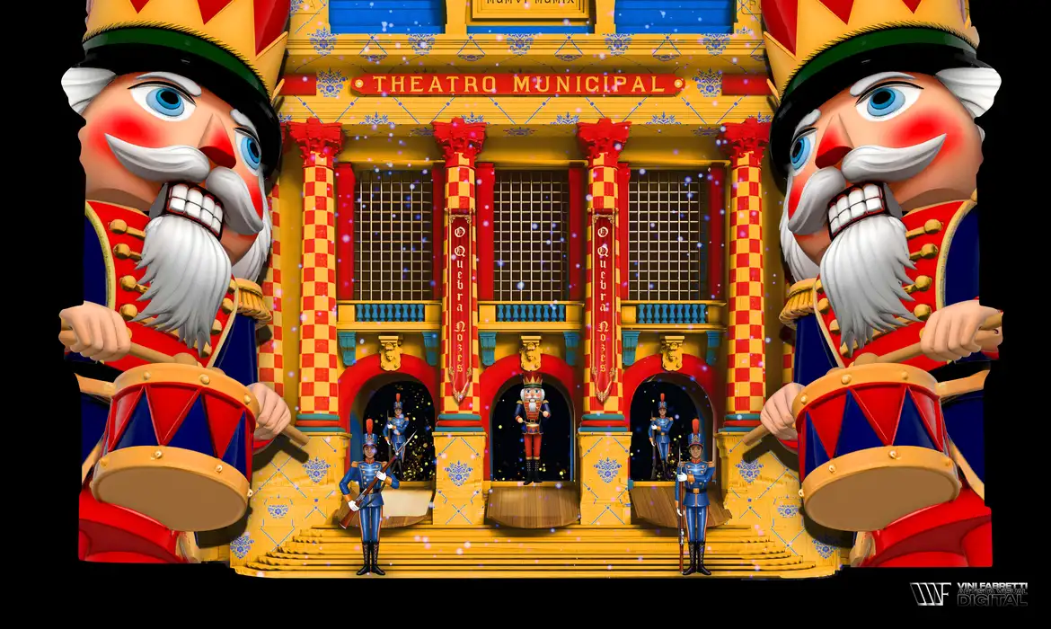 Fachada do Theatro Municipal do Rio vai mostrar O Quebras Nozes