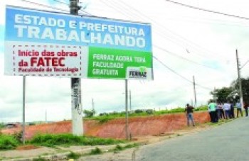 Terraplenagem do terreno da Fatec de Ferraz é finalizada