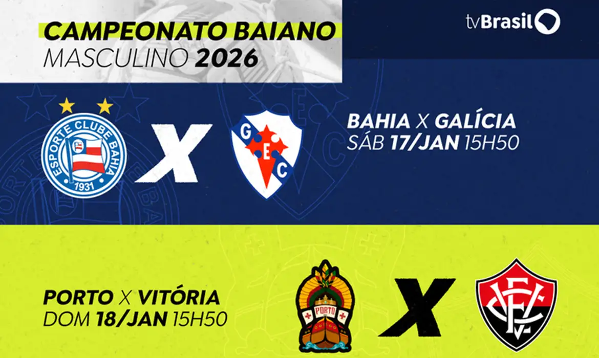 TV Brasil exibe neste fim de semana dois jogos do Campeonato Baiano
