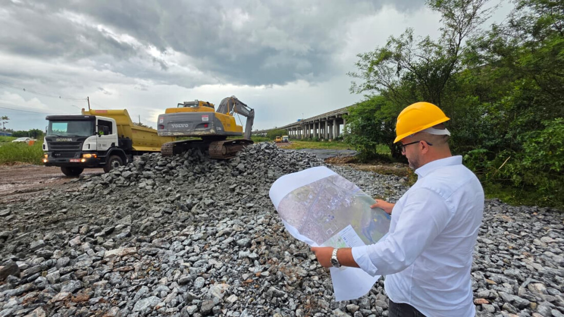 Saulo Souza acompanha vistoria das obras das alças do Rodoanel
