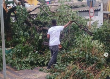 Ciclone Extratropical surpreende Santa Isabel e Prefeitura mobiliza força-tarefa
