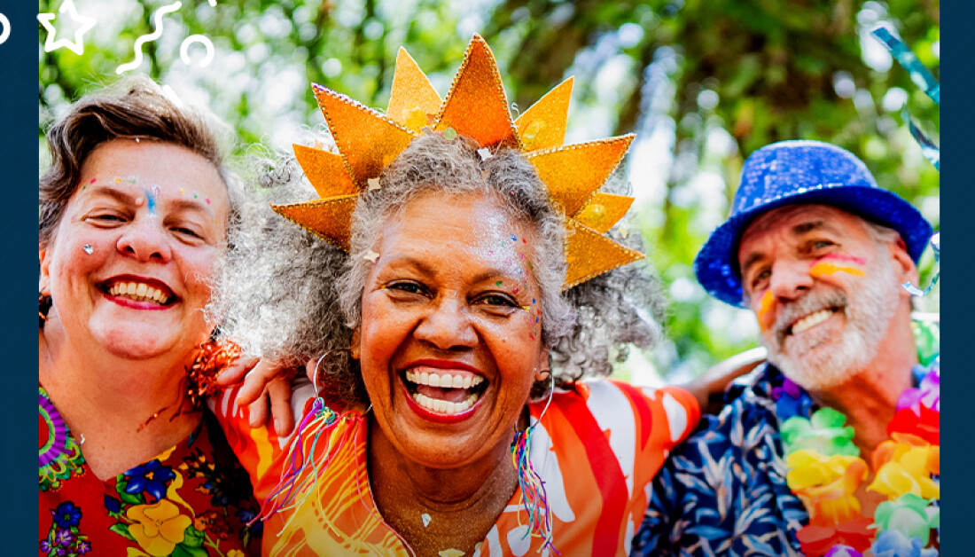 Pessoas idosas também aproveitam o Carnaval 