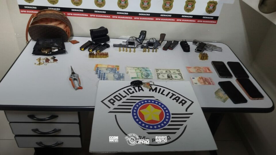 Polícia Militar prende quatro homens após roubo a residência em Guararema