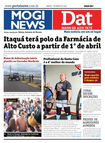 Edição Mogi News / Dat 7 de março de 2026