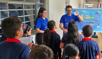 Alunos conhecem processo de tratamento de água na primeira visita do Semae de Portas Abertas 