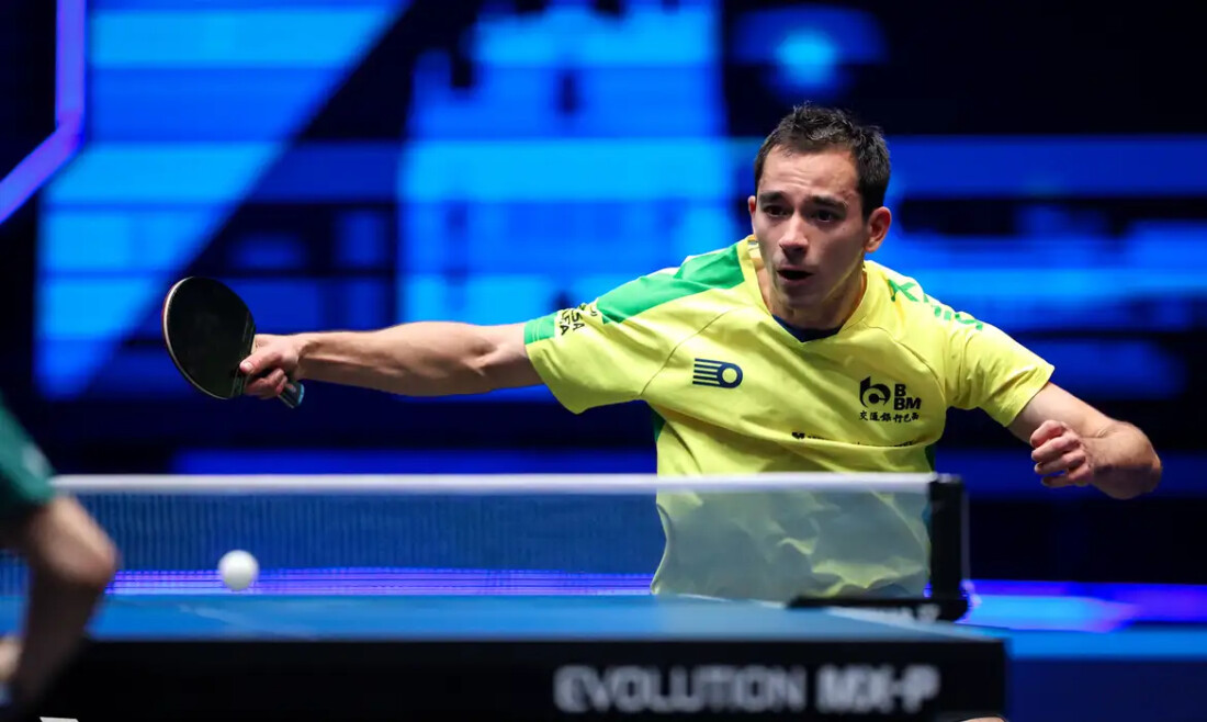 Em busca do bi, Calderano vence estreia na Copa do Mundo de Macau